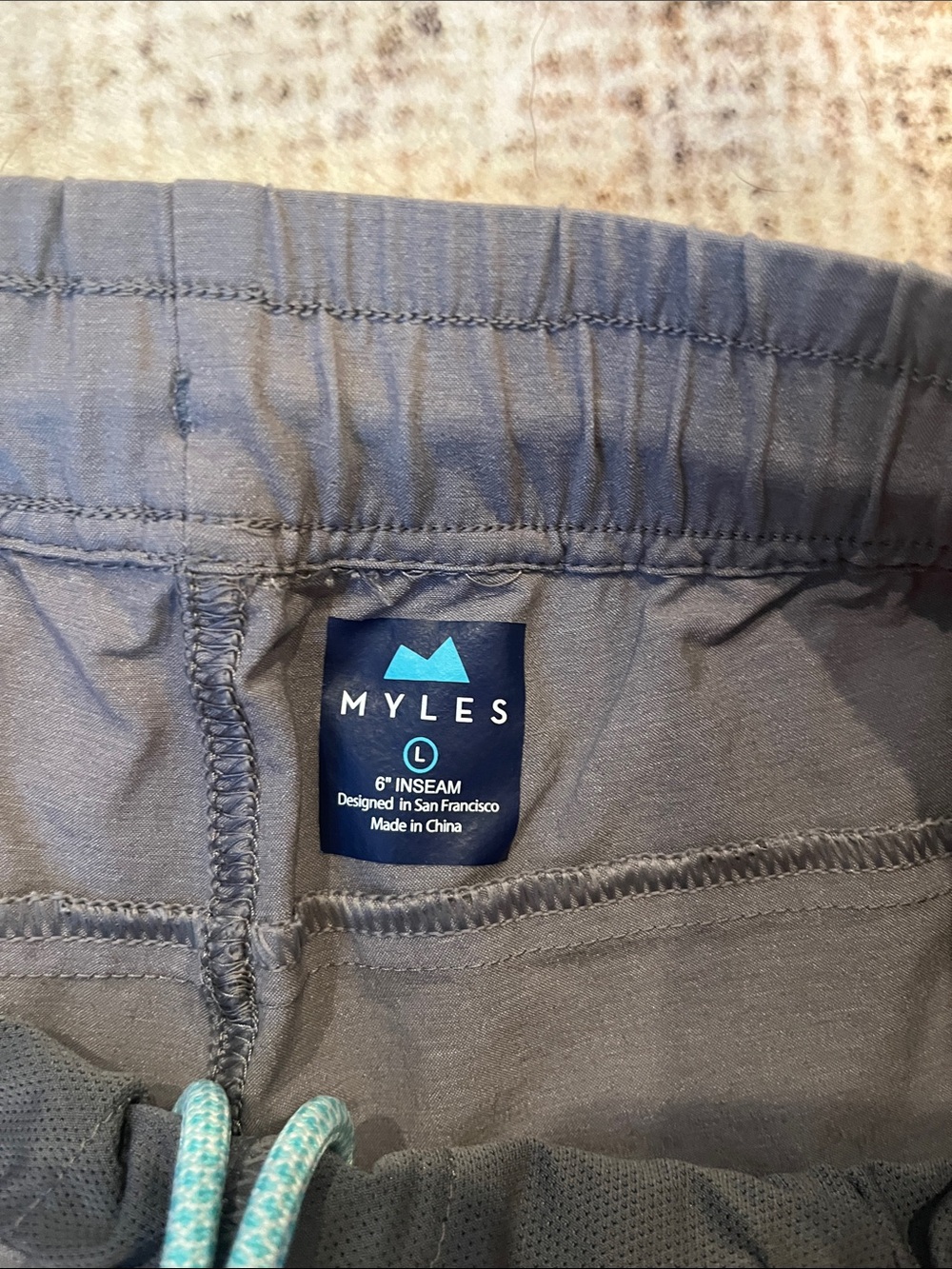 Men's Myles Apparel Gray Elastic-Waist Performance Shorts - Picture 2 of 5